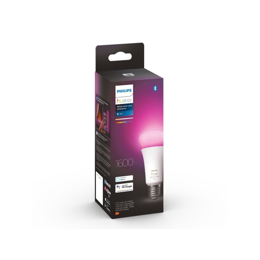 LED aptumšojama spuldze Philips Hue White And Color Ambiance A67 E27/13,5W/230V 2000-6500K