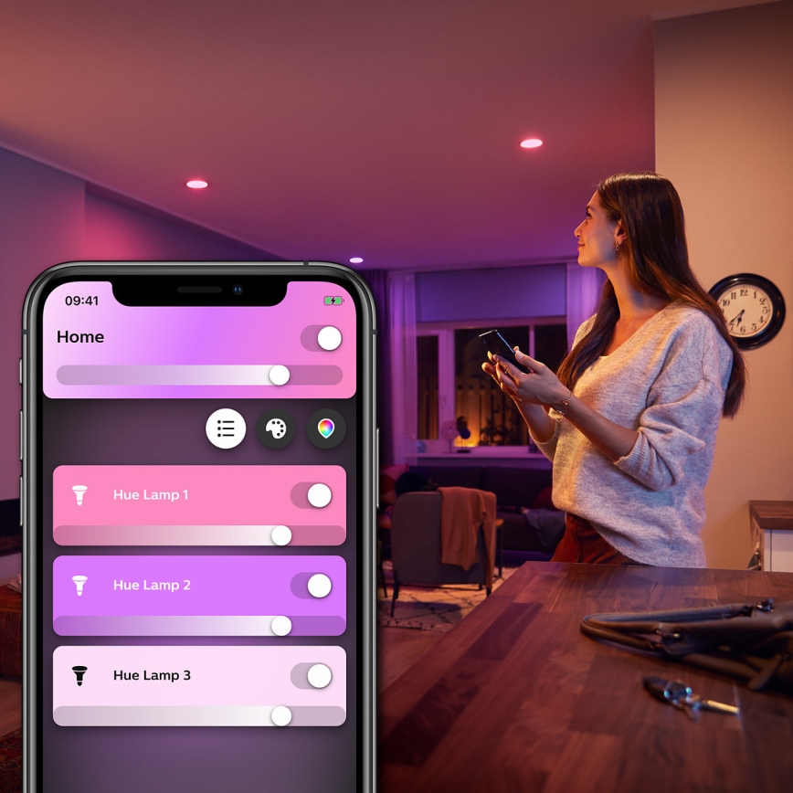 LED Aptumšojama spuldze Philips Hue White And Color Ambiance E27/6,5W/230V 2000-6500K