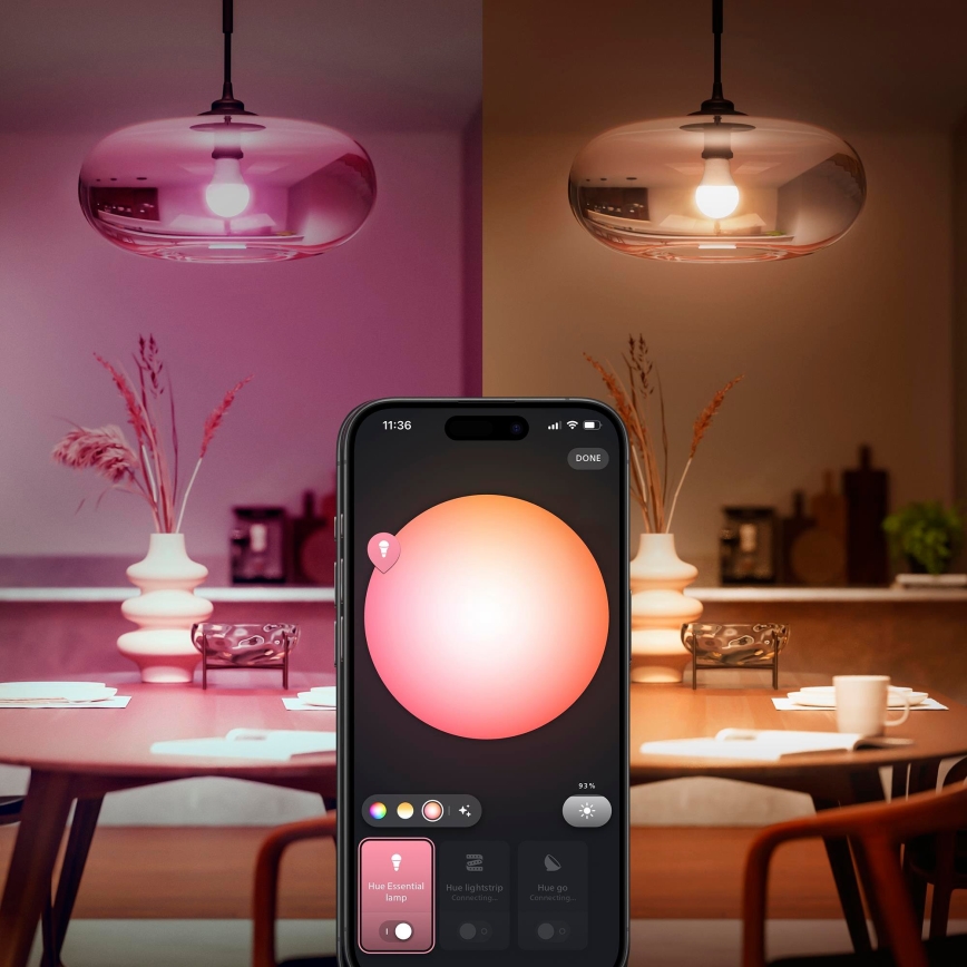 LED regulējamā spuldze Philips Hue White And Color Ambiance Essential E27/8W/230V 2200-6500K