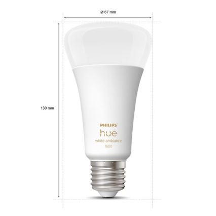 LED Aptumšojama spuldze Philips Hue WHITE AMBIANCE E27/13W/230V 2200-6500K