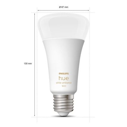 LED Aptumšojama spuldze Philips Hue WHITE AMBIANCE E27/13W/230V 2200-6500K