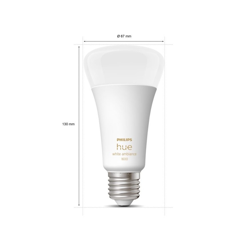 LED Aptumšojama spuldze Philips Hue WHITE AMBIANCE E27/13W/230V 2200-6500K