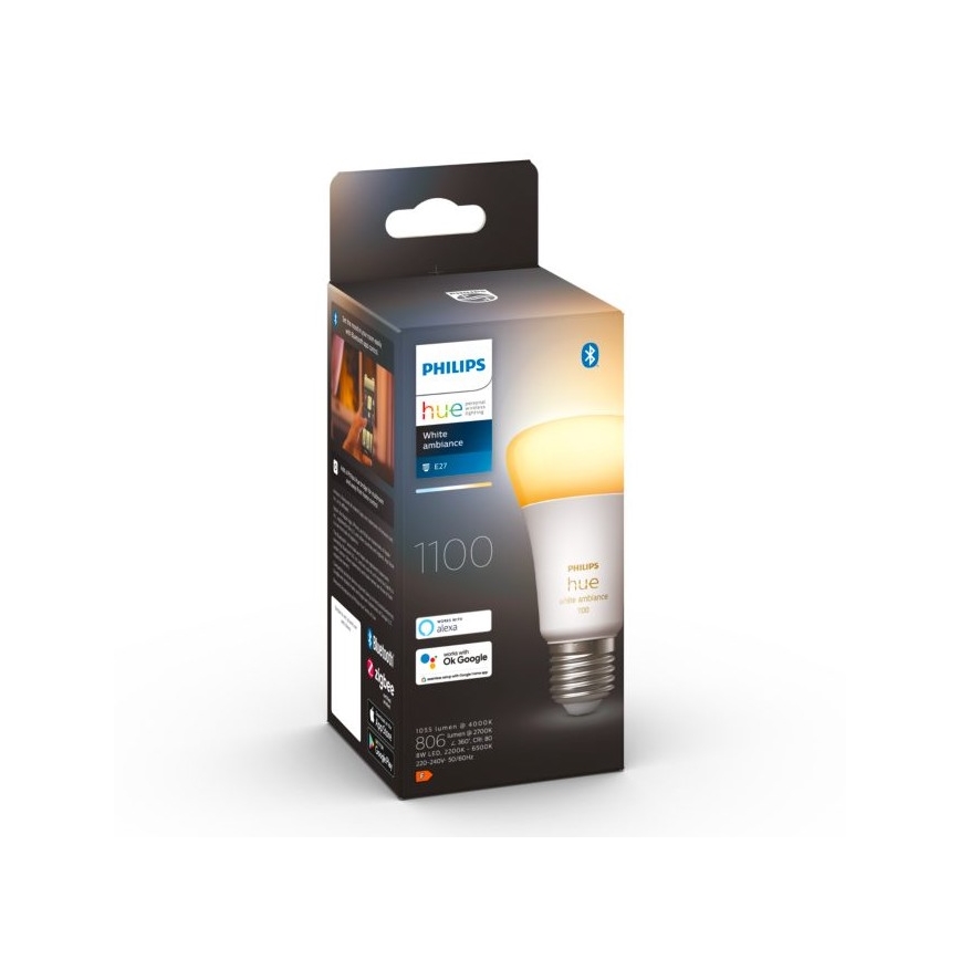 LED Aptumšojama spuldze Philips Hue WHITE AMBIANCE E27/8W/230V 2200-6500K