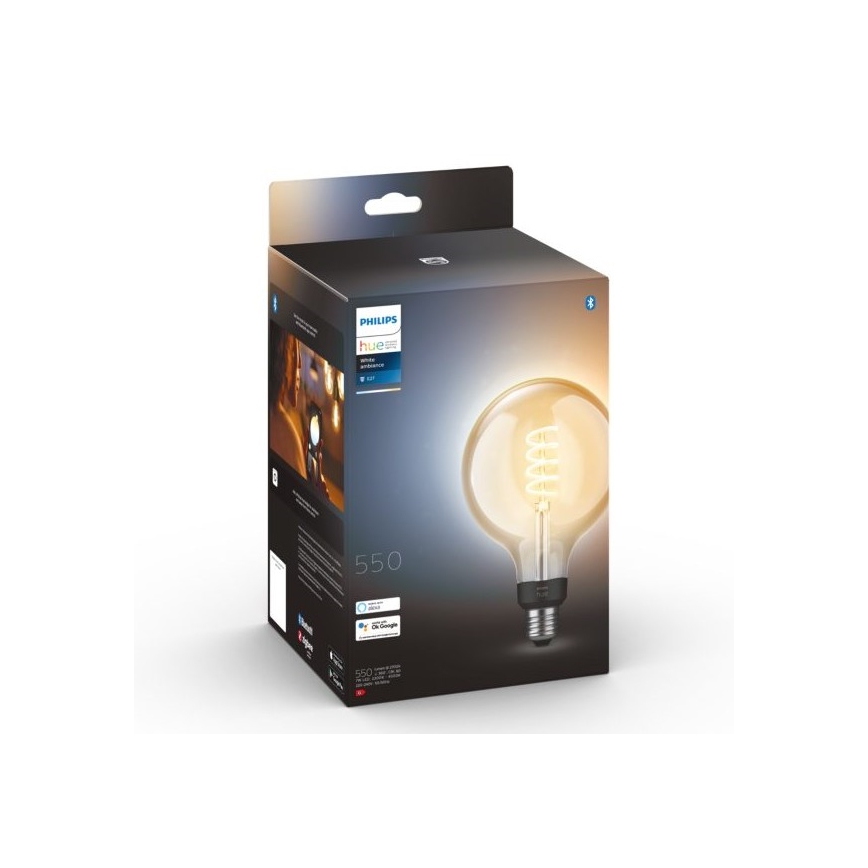 LED Aptumšojama spuldze Philips Hue WHITE AMBIANCE G125 E27/7W/230V 2200-4500K