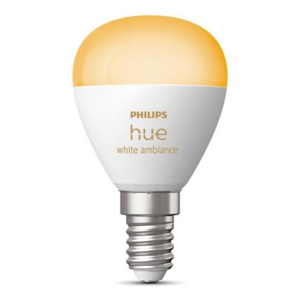 LED Aptumšojama spuldze Philips Hue WHITE AMBIANCE P45 E14/5,1W/230V 2200-6500K