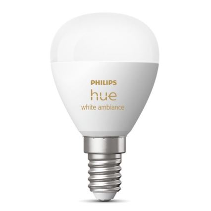 LED Aptumšojama spuldze Philips Hue WHITE AMBIANCE P45 E14/5,1W/230V 2200-6500K