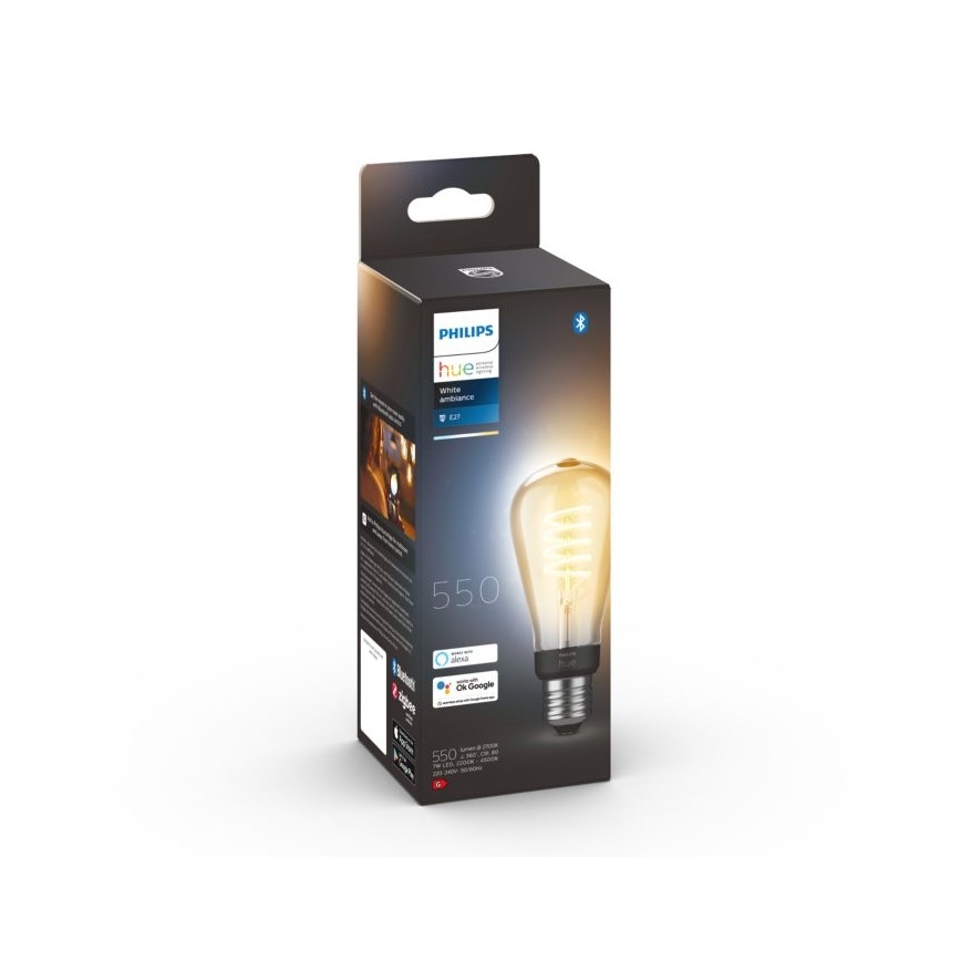 LED Aptumšojama spuldze Philips Hue WHITE AMBIANCE ST64 E27/7W/230V 2200-4500K