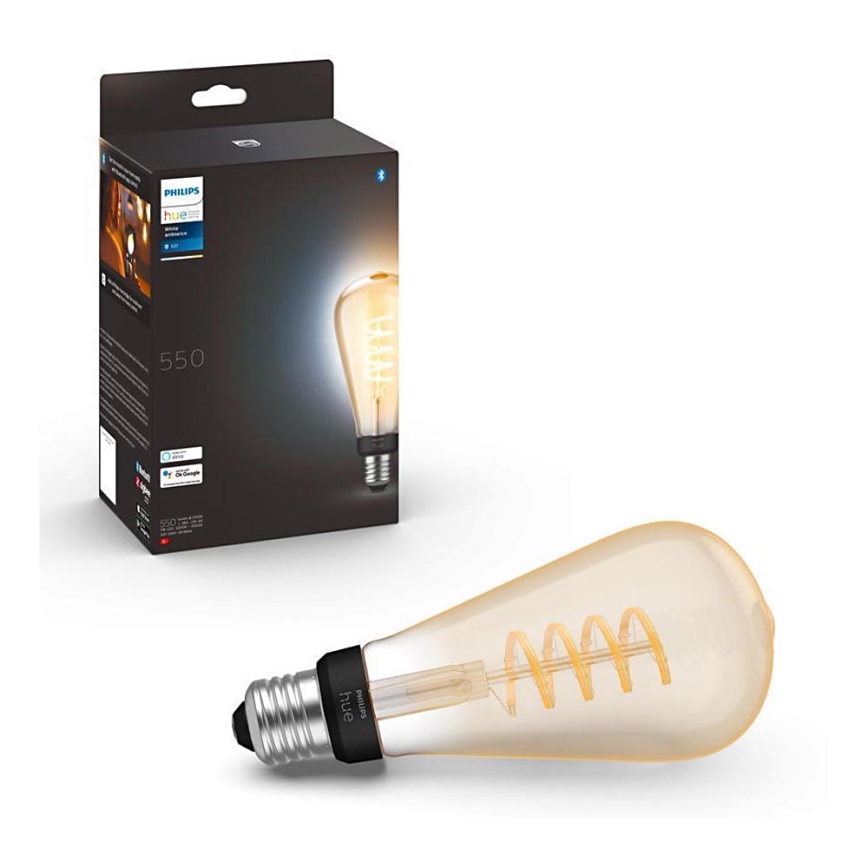 LED Aptumšojama spuldze Philips Hue WHITE AMBIANCE ST72 E27/7W/230V 2200-4500K