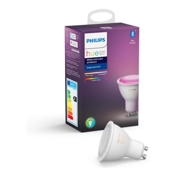 LED Aptumšojama spuldze Philips Hue WHITE AND COLOR AMBIANCE GU10/4,3W/230V 2000-6500K