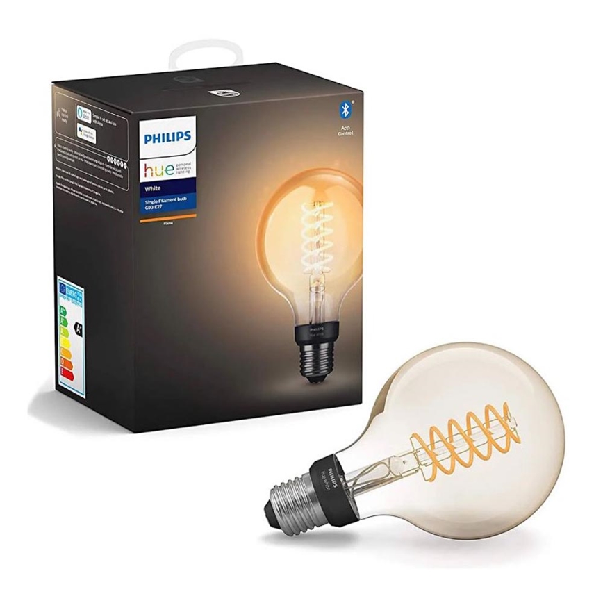 LED Aptumšojama spuldze Philips Hue WHITE FILAMENT G93 E27/7,2W/230V 2100K