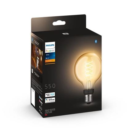 LED Aptumšojama spuldze Philips Hue WHITE FILAMENT G93 E27/7,2W/230V 2100K