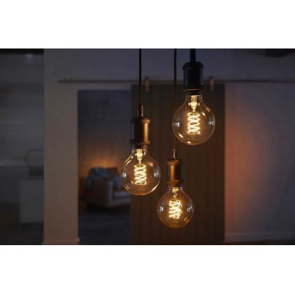 LED Aptumšojama spuldze Philips Hue balta FILAMENT G93 E27/7W/230V