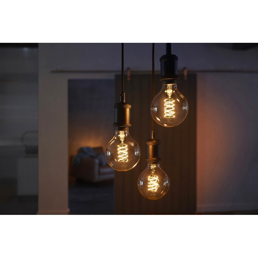 LED Aptumšojama spuldze Philips Hue balta FILAMENT G93 E27/7W/230V