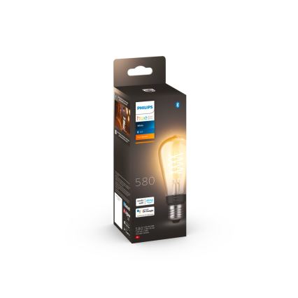 LED Aptumšojama spuldze Philips Hue WHITE FILAMENT ST64 E27/7W/230V 2100K