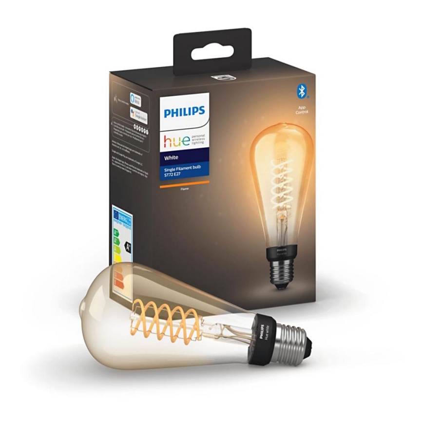 LED Aptumšojama spuldze Philips Hue WHITE FILAMENT ST72 E27/7W/230V 2100K