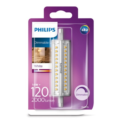 LED Aptumšojama spuldze Philips R7s/14W/230V 3000K 118 mm