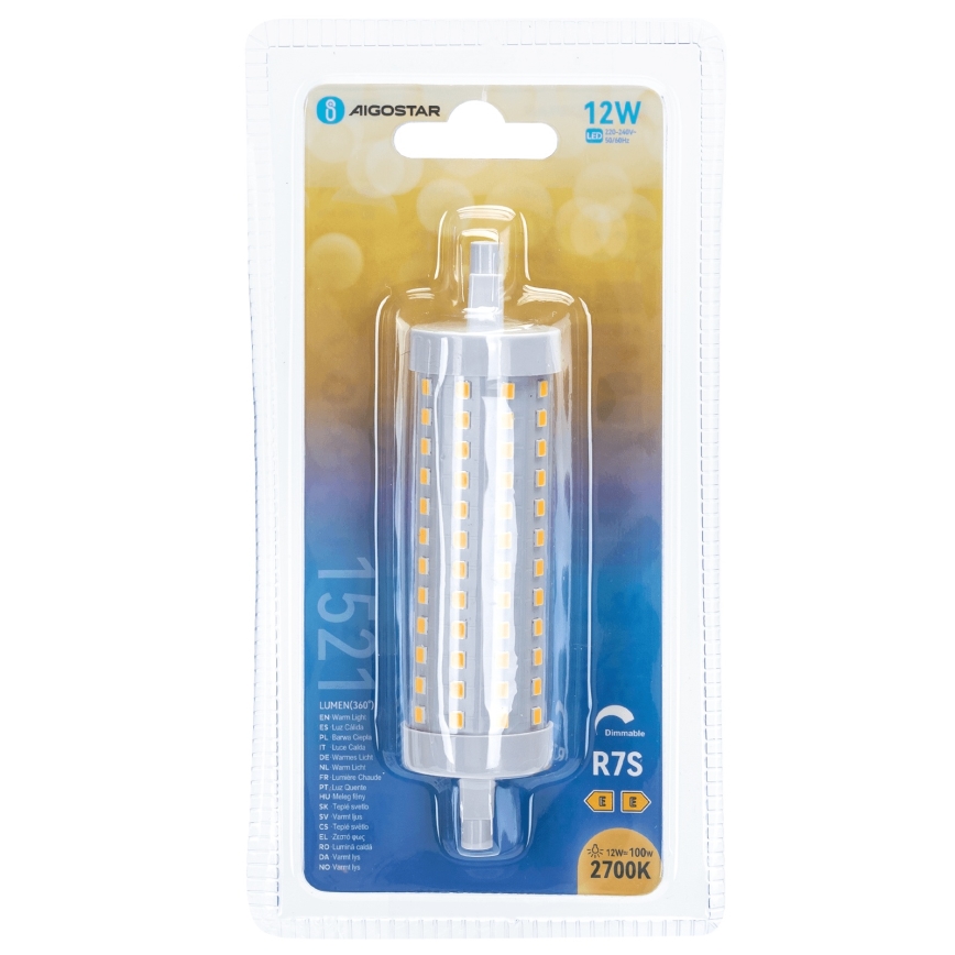 LED Aptumšojama spuldze R7s/12W/230V 2700K - Aigostar