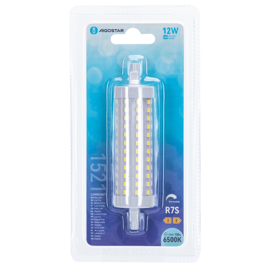 LED Aptumšojama spuldze R7s/12W/230V 6500K - Aigostar