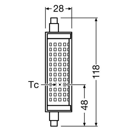 LED Aptumšojama spuldze R7s/18,2W/230V 2700K 118 mm - Osram