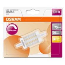 LED aptumšojama spuldze R7s/8W/230V 2700K - Osram