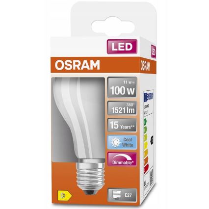 LED Aptumšojama spuldze RETROFIT A60 E27/11W/230V 4000K - Osram