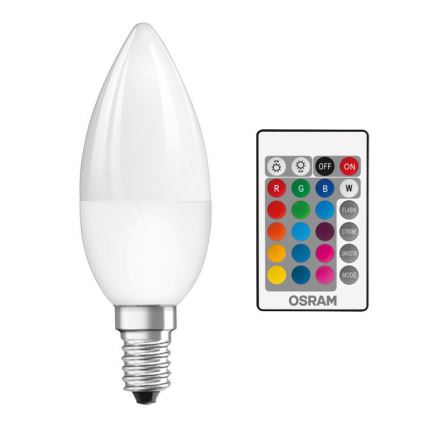 LED aptumšojama spuldze RGB STAR E14/4,5W/230V 2700K – Osram