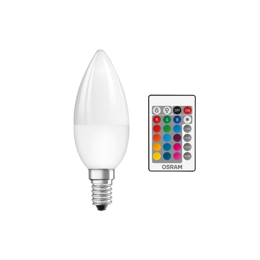 LED aptumšojama spuldze RGB STAR E14/4,5W/230V 2700K – Osram