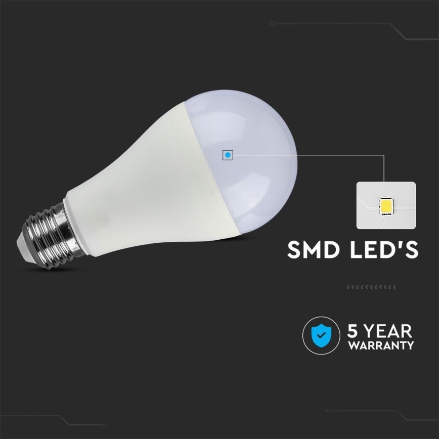 LED Aptumšojama spuldze SAMSUNG CHIP A65 E27/17W/230V 6400K