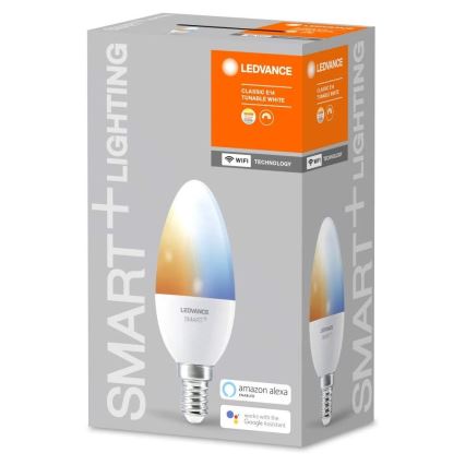 LED Aptumšojama spuldze SMART+ E14/5W/230V 2,700K-6,500K Wi-Fi - Ledvance