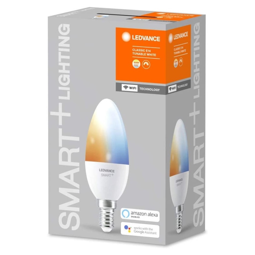 LED Aptumšojama spuldze SMART+ E14/5W/230V 2,700K-6,500K Wi-Fi - Ledvance