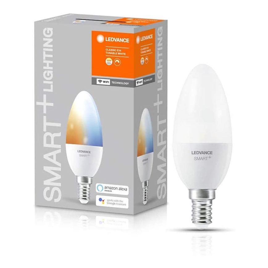 LED Aptumšojama spuldze SMART+ E14/5W/230V 2,700K-6,500K Wi-Fi - Ledvance