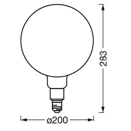 LED Aptumšojama spuldze SMART+ GLOBE G200 E27/6W/230V 2500K Wi-Fi - Ledvance