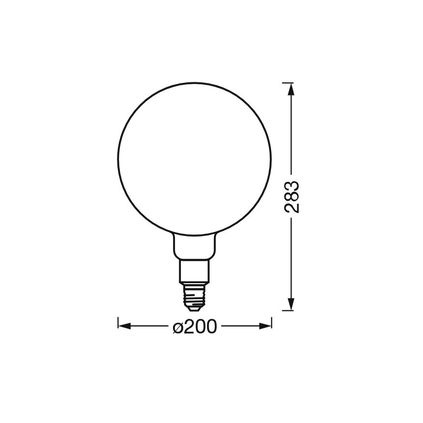 LED Aptumšojama spuldze SMART+ GLOBE G200 E27/6W/230V 2500K Wi-Fi - Ledvance