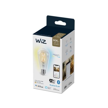LED Aptumšojama spuldze FILAMENT ST64 E27/6,7W/230V 2700-6500K CRI 90 Wi-Fi - WiZ