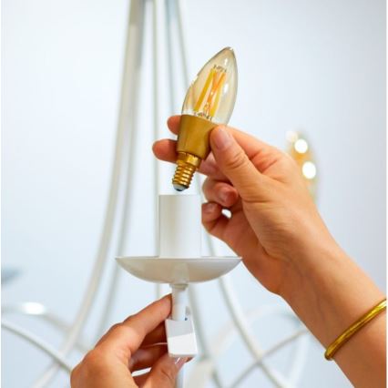 LED Aptumšojama spuldze VINTAGE FILAMENT C35 E14/4,9W/230V 2000-5000K CRI 90 Wi-Fi - WiZ