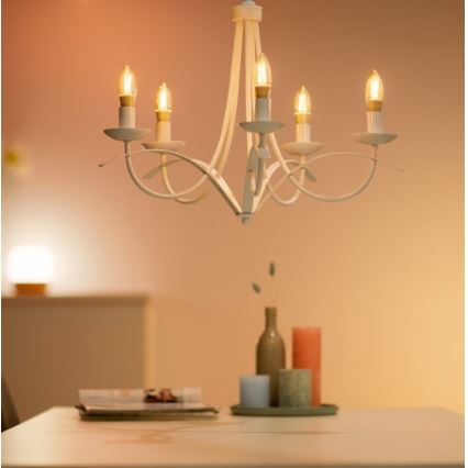 LED Aptumšojama spuldze VINTAGE FILAMENT C35 E14/4,9W/230V 2000-5000K CRI 90 Wi-Fi - WiZ