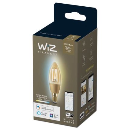 LED Aptumšojama spuldze VINTAGE FILAMENT C35 E14/4,9W/230V 2000-5000K CRI 90 Wi-Fi - WiZ