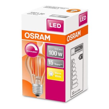 LED Aptumšojama spuldze VINTAGE E27/12W/230V 2700K - Osram