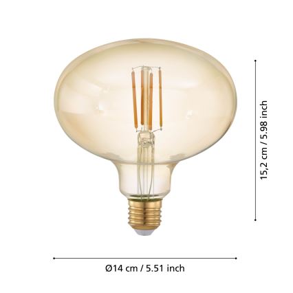 LED Aptumšojama spuldze VINTAGE E27/4W/230V 2200K - Eglo 12596