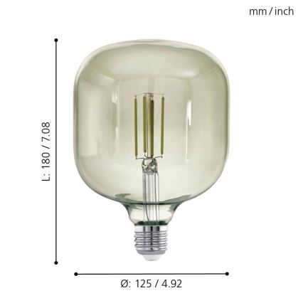 LED Aptumšojama spuldze VINTAGE E27/4W/230V 3000K  - Eglo 12597