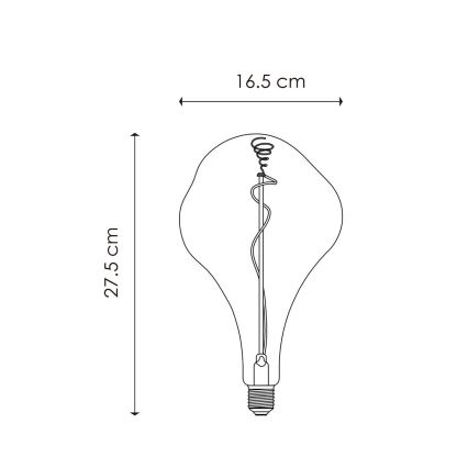 LED Aptumšojama spuldze VINTAGE EDISON E27/3W/230V 1800K