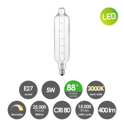 LED Aptumšojama spuldze VINTAGE EDISON E27/5W/230V 3000K