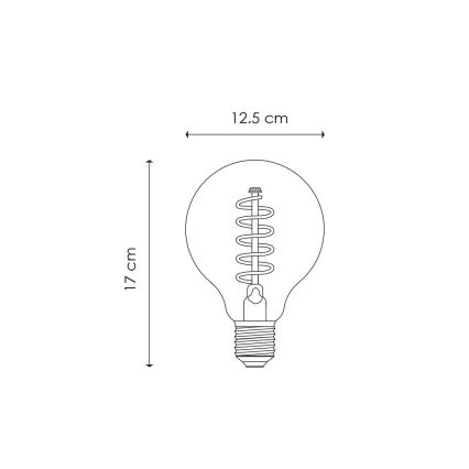 LED Aptumšojama spuldze VINTAGE EDISON G125 E27/4W/230V 2200K