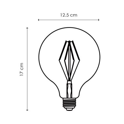 LED Aptumšojama spuldze VINTAGE EDISON G125 E27/4W/230V 2700K