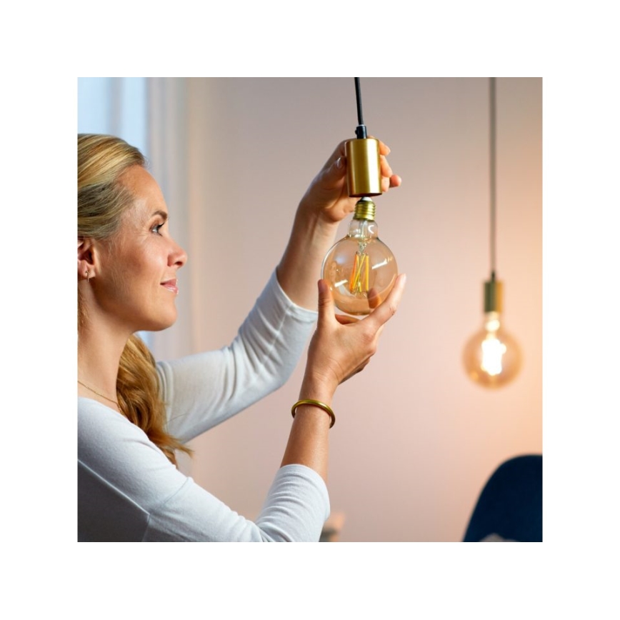 LED Aptumšojama spuldze VINTAGE FILAMENT G95 E27/6,7W/230V 2000-5000K CRI 90 Wi-Fi - WiZ