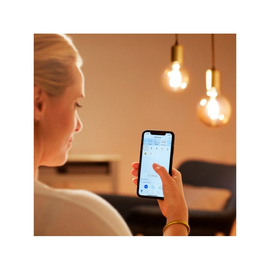 LED Aptumšojama spuldze VINTAGE FILAMENT G95 E27/6,7W/230V 2000-5000K CRI 90 Wi-Fi - WiZ