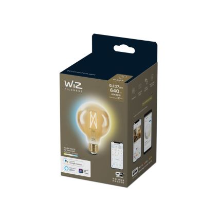 LED Aptumšojama spuldze VINTAGE FILAMENT G95 E27/6,7W/230V 2000-5000K CRI 90 Wi-Fi - WiZ