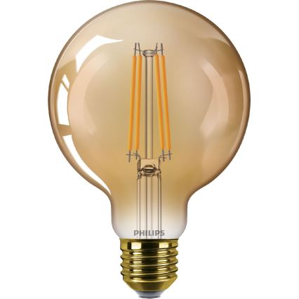 LED Aptumšojama spuldze VINTAGE Philips G95 E27/7W/230V 1800K