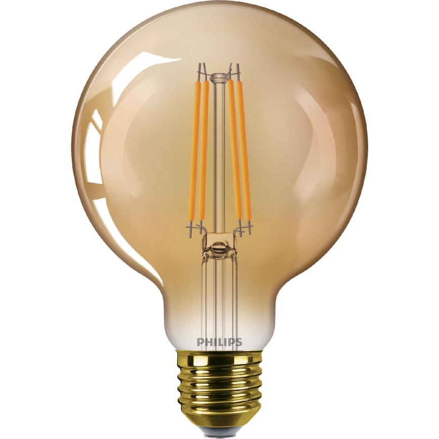 LED Aptumšojama spuldze VINTAGE Philips G95 E27/7W/230V 1800K