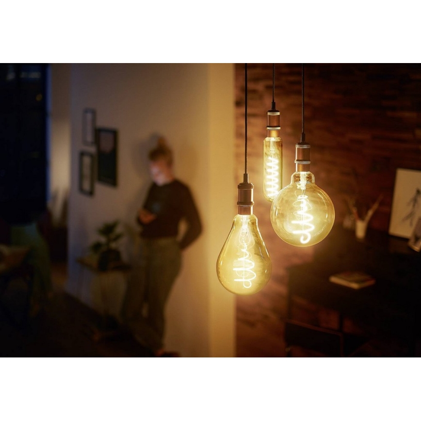 LED aptumšojama spuldze VINTAGE Philips T65 E27/6,5W/230V 2000K